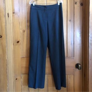 LOFT Stretch Pants Charcoal Gray/Black Flat-Front No Pockets